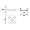 STREAMLINE GALA CIRCLE INSET/ABOVE COUNTER BASIN 395MM Product Image 3