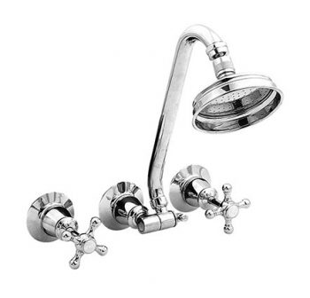 LINKWARE NOOSA SHOWER SET WITH OPTIONAL WHITE OR CHROME BELLS
