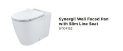 SYNERGII WALL FACED PAN WITH IN WALL CISTERN & SATIN NICKEL KIBO FLUSH PLATE Product Image 6
