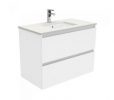 FIENZA 9000MM QUEST DOUBLE DRAW WALL HUNG VANITY WITH SARAH STONE TOP Product Image 2
