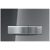 GEBERIT SIGMA 50 DUAL-FLUSH PLATE SMOKED REFLECTIVE GLASS WITH METAL BUTTON Product Image 2