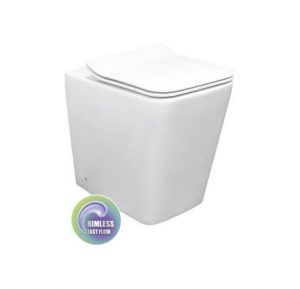 BEST BM SQUARE WALL FACED TOILET SUITE WITH S/CLOSE SEAT