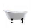 CLAWFOOT FREESTANDING ACRYLIC BATH WITH MATTE BLACK FEET Product Image 2