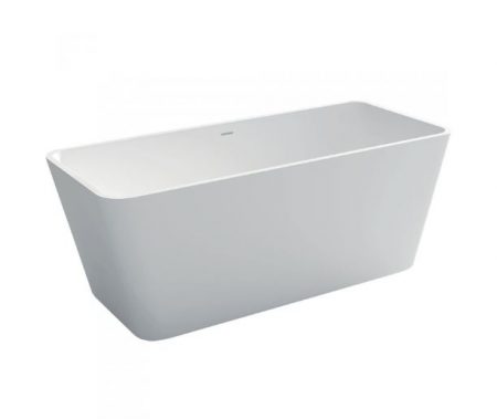 HIGH RISE SOLID SURFACE FREESTANDING BATH MATTE WHITE 1500x680x560MM Product Image 1