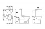 HUDSON CLOSE COUPLED “P” TRAP TOILET SUITE WITH S/CLOSE SEAT Product Image 3