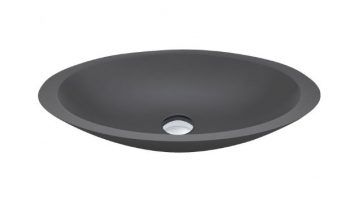FIENZA BAHAMA MATTE GREY SOLID SURFACE BASIN 600X350MM Product Image 1