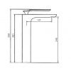 STREAMLINE SYNERGII EXTENDED HEIGHT BASIN MIXER BRUSHED BRASS Product Image 3
