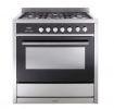 TECHNIKA 90CM BLACK GLASS FRONT FREESTANDING DUAL FUEL OVEN Product Image 2