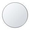 INNOVA ROUND MIRROR WITH MATTE BLACK METAL FRAME 600MM Product Image 2
