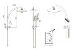 NERO DOLCE SHOWER COLUMN SET BRUSHED NICKEL Product Image 3