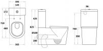 ALBANY WALL FACED TOILET SUITE WITH S/CLOSE SEAT Product Image 3