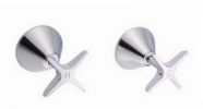 AUSSIELIFE CROSS HANDLE WALL TOP ASSEMBLIES CHROME Product Image 2