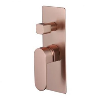 MODERN NATIONAL EVA MINI WALL MIXER WITH DIVERTER ROSE GOLD Product Image 1