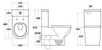 AVON WALL FACED TOILET SUITE WITH S/CLOSE SEAT Product Image 3