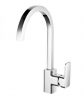STREAMLINE AXUS SINK MIXER WITH ARCHED GOOSENECK SATIN NICKEL Product Image 2