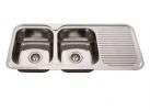 EVERHARD NUGLEAM DOUBLE BOWL SINK WITH RIGHT HAND DRAINER Product Image 2