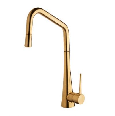 ABEY ARMANDO VICARIO TINK SINK MIXER WITH PULL OUT BRUSHED GOLD Product Image 1