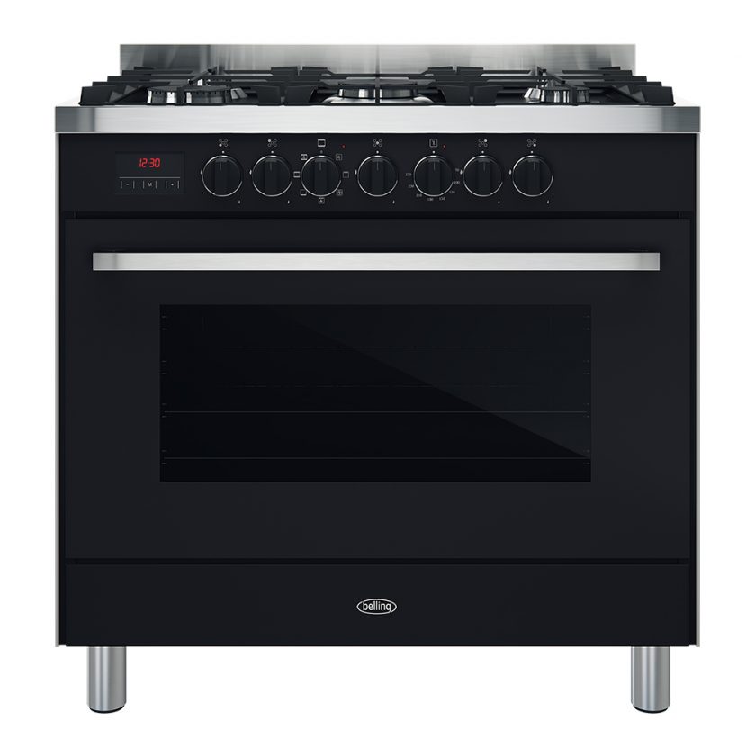 Belling 90cm Dual Fuel Upright Cooker BDU958DBK Product Image 1