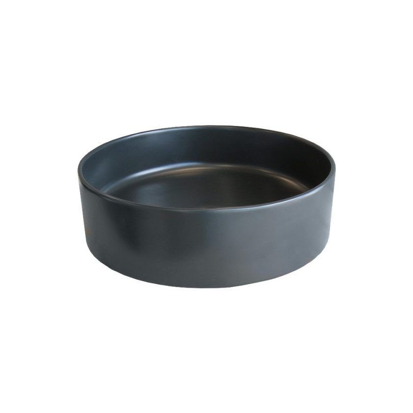 Streamline Xoni 400 Thin Round Above Counter Basin – Matte Black Product Image 1