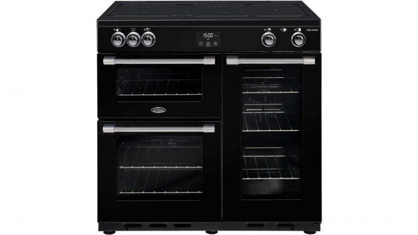 90cm CookCentre Deluxe Induction Range Cooker – Black Product Image 1
