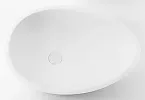 Zigell Kheub Tear Drop Countertop Basin – Matte White Product Image 3