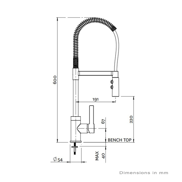 Methven Gaston Pull Down Sink Mixer 021055 Choice Supplies