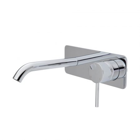 Fienza Cali Wall Basin Mixer With 160Mm Outlet On Backplate 228106