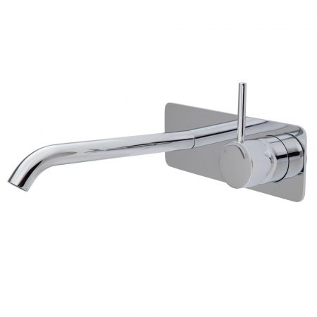 CALI UP WALL BASIN MIXER WITH 200MM OUTLET ON BACKPLATE 228119-200 CHROME