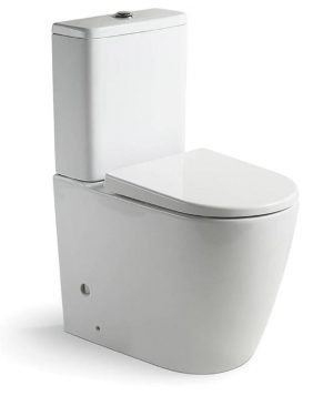 GRACE HYGIENIC FLUSH BACK TO WALL TOILET SUITE 807601S4UB GLOSS WHITE