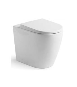 GRACE HYGIENIC FLUSH WALL FACED TOILET SUITE 8H16901S4B GLOSS WHITE
