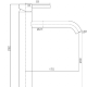Streamline Axus Pin Lever Extended Height Basin Mixer Gun Metal Ax01311.Gm