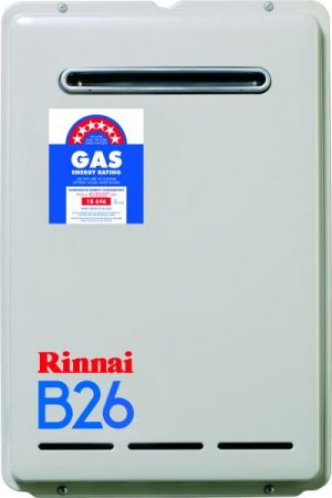 RINNAI B26 CONTINUOUS FLOW 50 DEGREE LPG HOT WATER UNIT B26L50A