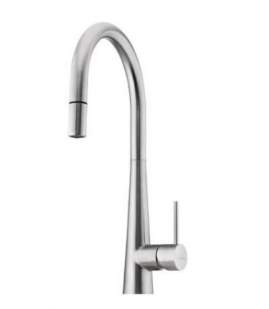 Oliveri Essente Stainless Steel Gooseneck Sink Mixer With Pull Out Ss2525