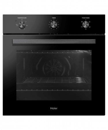 600MM 66L 4 FUNCTION OVEN WITH MECHANICAL TIMER HWO60S4LMB2 BLACK GLASS