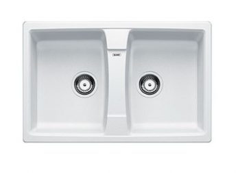 Blanco Lexa Silgranit Double Bowl Sink White Lexa8K5 & Lexa8Wk5