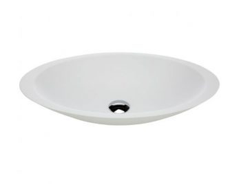 FIENZA BAHAMA MATTE WHITE SOLID SURFACE BASIN 600X350MM CSB01