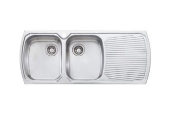OLIVERI MONET DOUBLE BOWL SINK WITH DRAINER – RHB & LHB AVAILABLE MO771 & MO772