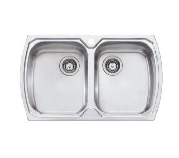 MONET DOUBLE BOWL TOPMOUNT SINK MO763