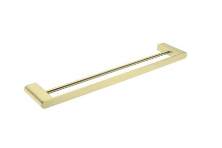 VITRA DOUBLE TOWEL RAIL 600MM BRUSHED GOLD NR9024DBG