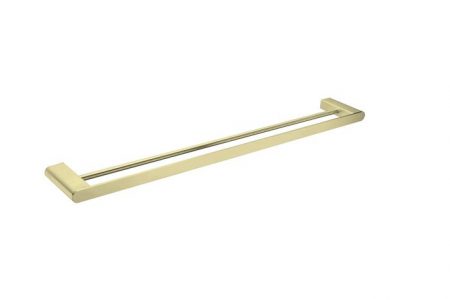 VITRA DOUBLE TOWEL RAIL 800MM BRUSHED GOLD NR9030DBG