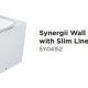 STREAMLINE SYNERGII WALL FACED PAN WITH IN WALL CISTERN & SATIN NICKEL KIBO FLUSH PLATE
