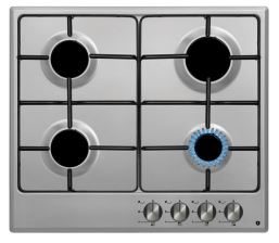 600MM GAS COOKTOP 4 BURNERS TGF64E STAINLESS STEEL