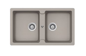 Abey Schock Typos Double Bowl Sink Concrete Tn200C