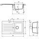 Abey Schock Typos Single Bowl Sink With Drainer Concrete Td100C