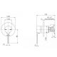 Phoenix Vivid Slimline Oval Shower / Wall Mixer Matte Black Vv780 Mb