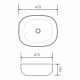 SYNERGII ABOVE COUNTER BASIN 470X375MM SY04615 GLOSS WHITE