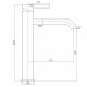 ARCISAN AXUS PIN LEVER EXTENDED HEIGHT BASIN MIXER