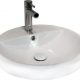 AZURE ROUND COUNTER TOP BASIN WITH ONE TAP HOLE 450MM FC20TUL01 GLOSS WHITE