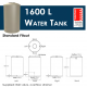 Melro 1600L Round Water Tank