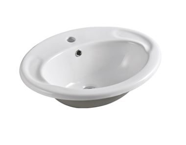 EVERHARD VIRTUE OVAL INSET BASIN WITH ONE TAP HOLE 560X440MM 75115B